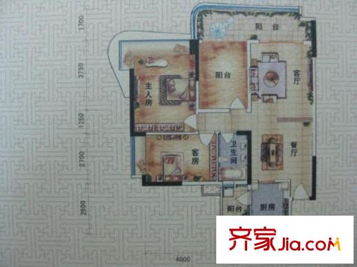錦繡一村 2室 戶型圖