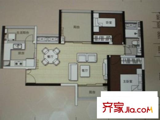 十六街小區(qū)戶(hù)型圖兩室兩廳戶(hù)型圖 2室2廳2衛(wèi)1廚