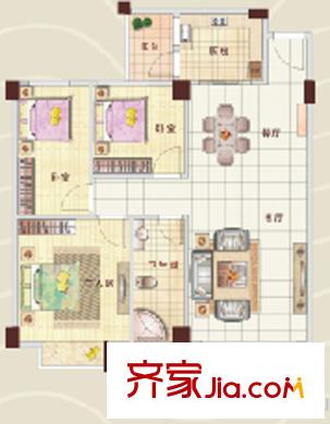 獅山陽光嘉園陽光3房 3室2廳1衛(wèi)1廚