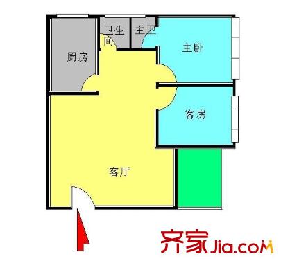 鹽步駿景豪庭 2室 戶型圖