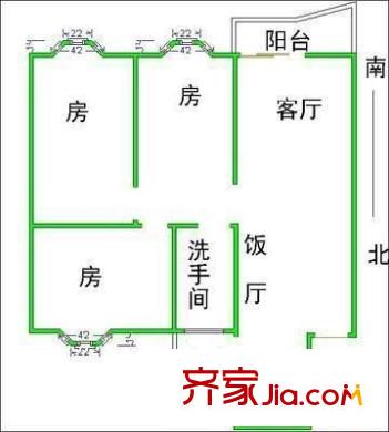 鹽步富景花園戶型圖富景花園(鹽步) 3室 戶型圖 3室1廳1衛(wèi)1廚