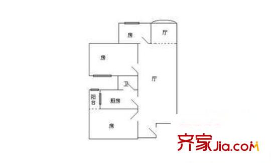 親仁紅棉大廈戶型圖紅棉大廈（親仁） 3室 戶型圖 3室2廳1衛(wèi)2廚