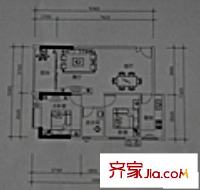 南湖雅苑戶型圖B3座05單位戶型 2室2廳1衛(wèi)1廚