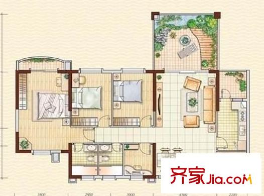 東升內(nèi)街小區(qū)戶型圖東升小區(qū) 3室 戶型圖 3室1廳1衛(wèi)1廚