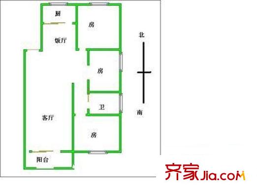 東升內(nèi)街小區(qū)戶型圖東升小區(qū) 3室2廳 戶型圖 3室2廳1衛(wèi)1廚