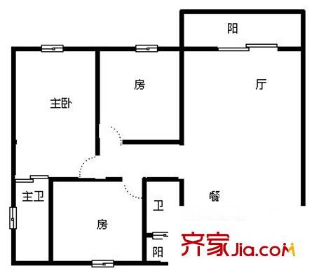 海景大廈戶型圖3室1廳戶型圖 3室1廳2衛(wèi)1廚