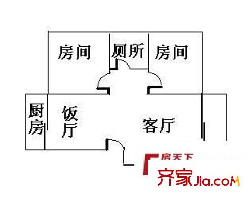 德興大廈 2室 戶型圖