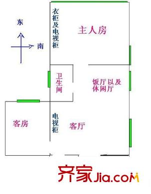 德興大廈 2室 戶型圖