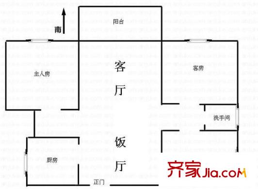 長(zhǎng)信花園 3室 戶型圖