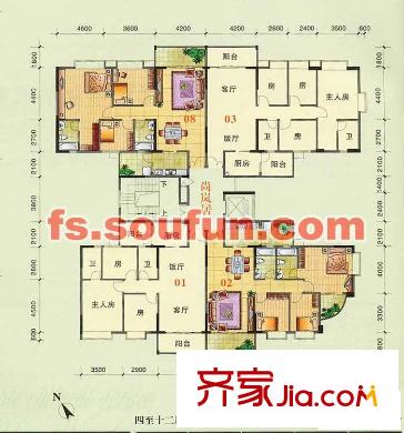 尚都豪庭戶型圖尚嵐居戶型平面圖 