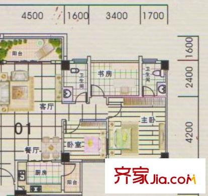 獅山陽光嘉園7座6層01單位 3室2廳2衛(wèi)1廚