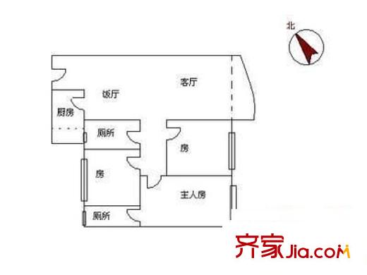 翠擁豪庭 3室 戶型圖