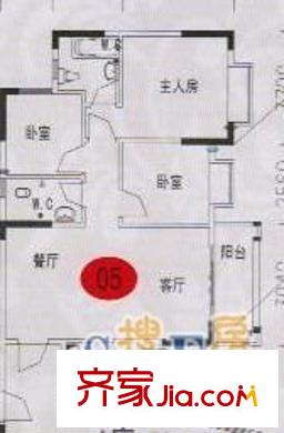 翠擁豪庭 3室 戶型圖