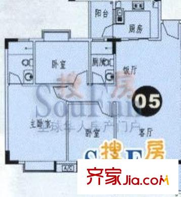 鹽步駿景豪庭 3室 戶型圖