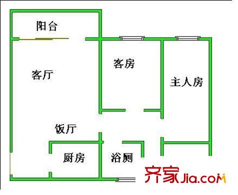 親仁紅棉大廈戶型圖紅棉大廈（親仁） 3室 戶型圖 3室2廳