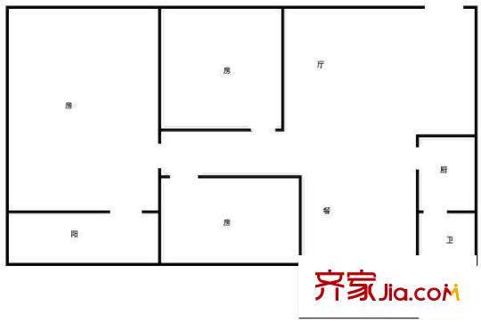 親仁紅棉大廈戶型圖紅棉大廈（親仁） 3室 戶型圖 3室2廳1衛(wèi)1廚