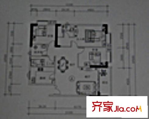 南湖雅苑戶型圖B1座06單位戶型 4室2廳2衛(wèi)1廚