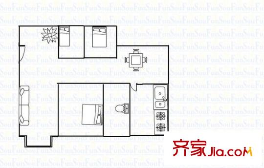 俊景花園A區(qū) 4室 戶(hù)型圖