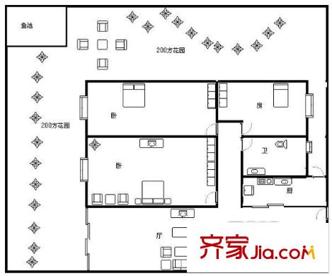 金惠樓戶型圖金慧樓 3房2廳 戶型圖 3室2廳1衛(wèi)1廚