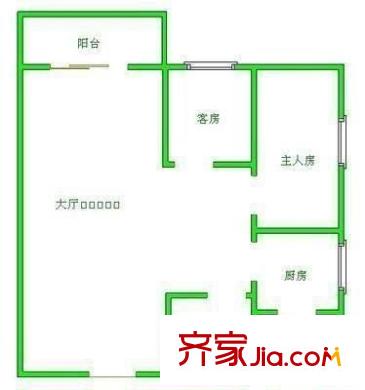 德興大廈 3室 戶型圖