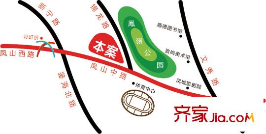 御峰國際交通圖