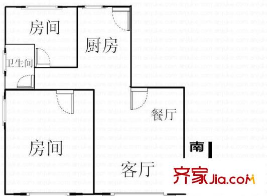 河景苑 2室 戶型圖