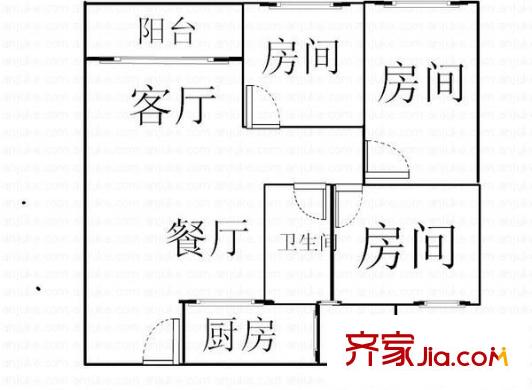 河景苑 3室 戶型圖