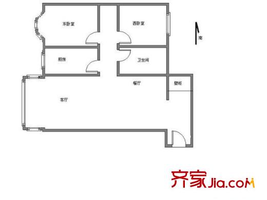 桂華花園 2室 戶型圖