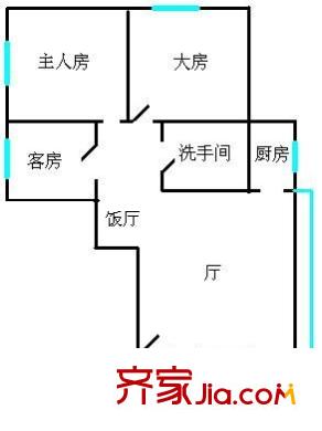 桂華花園 4室 戶型圖