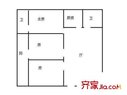 桂華花園 3室 戶型圖