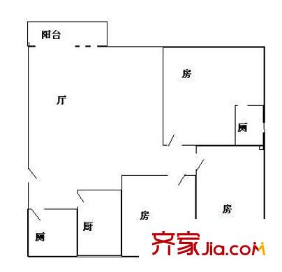 南浦新村 3室 戶型圖