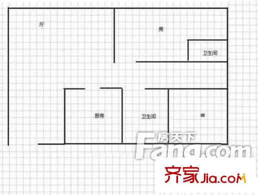 麗富樓戶(hù)型圖2室1廳戶(hù)型圖 2室1廳2衛(wèi)1廚