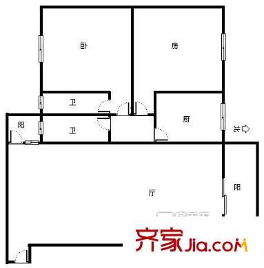 金惠樓戶(hù)型圖金慧樓 2房1廳 戶(hù)型圖 2室1廳1衛(wèi)1廚