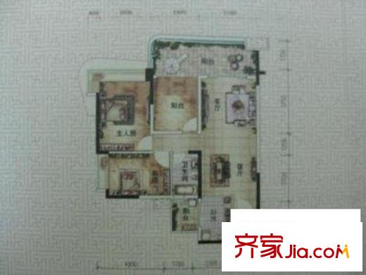 中環(huán)大廈 3室 戶型圖