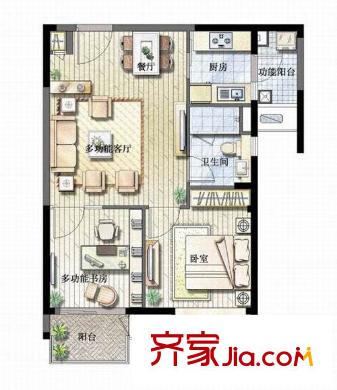 紅星路小區(qū)戶型圖2室2廳戶型圖 2室2廳1衛(wèi)1廚