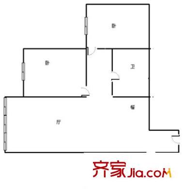華興樓戶型圖兩室兩廳戶型圖 2室2廳1衛(wèi)1廚