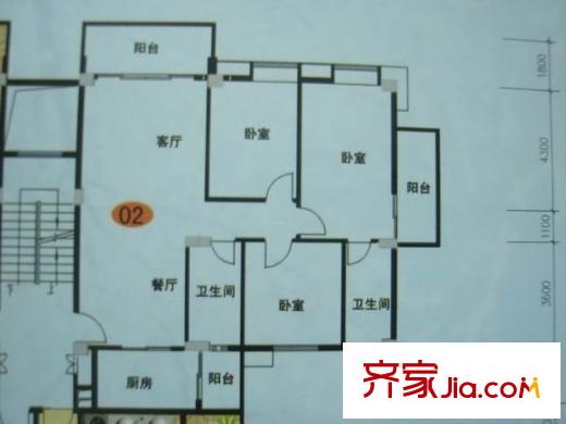 華興樓戶型圖三室兩廳戶型圖 3室2廳2衛(wèi)1廚