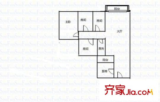 河景苑 4室 戶型圖