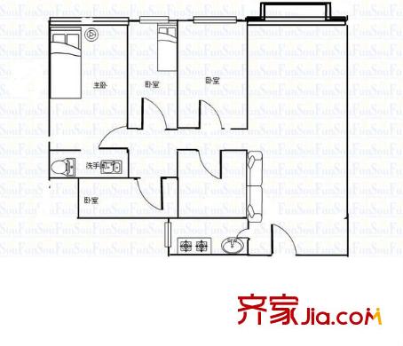 河景苑 4室 戶型圖