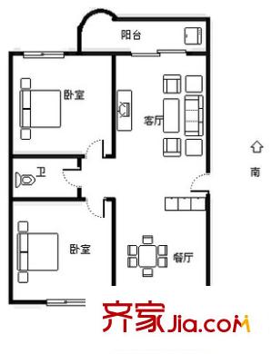桂華花園 2室 戶型圖