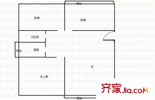 南浦新村 3室 戶型圖