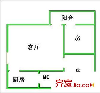 運(yùn)通大廈 2室 戶型圖