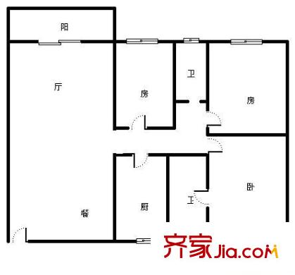 唐園東小區(qū) 3室 戶型圖
