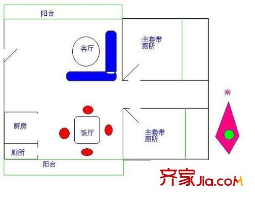 四季康城 2室 戶型圖