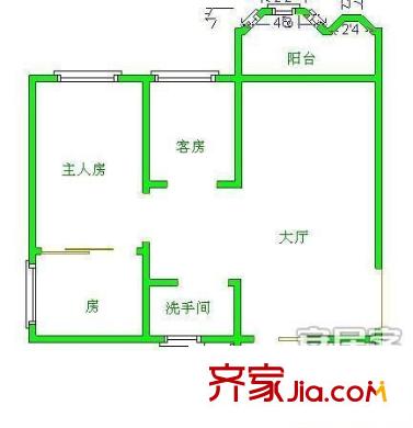 金湖廣場(chǎng) 2室 戶型圖