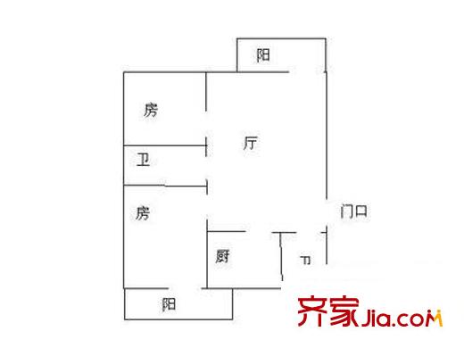 桂海大廈戶型圖2室1廳戶型圖 2室1廳2衛(wèi)1廚