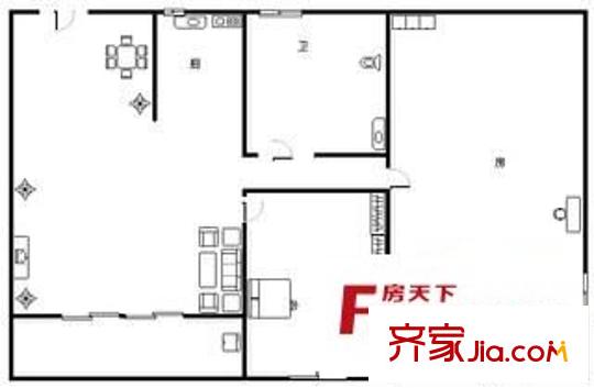 中環(huán)大廈 2室 戶型圖