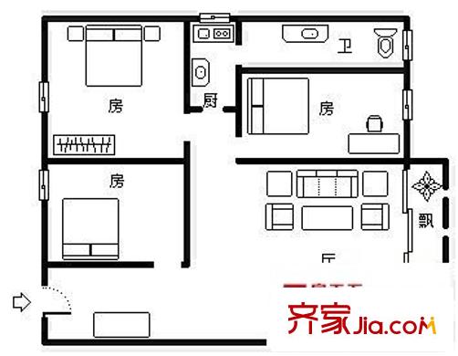 德盛樓 0室 戶型圖
