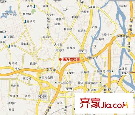 南海碧桂園別墅交通圖