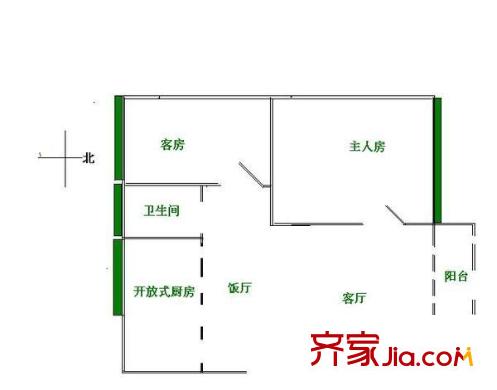 福祿路小區(qū)戶型圖2室2廳 戶型圖 2室2廳1衛(wèi)1廚
